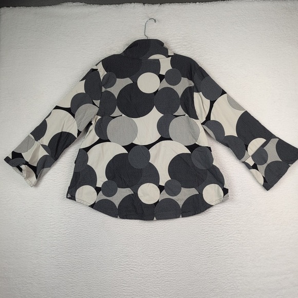 Bryn Walker Oversized Tunic Button Down polka dot Relaxed Artsy black XS boxy - Picture 5 of 13